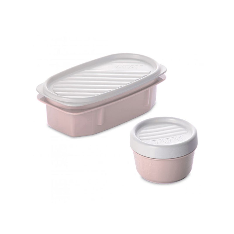 Thermal Food Bag with Containers Pink