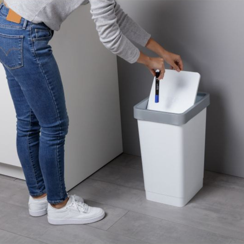 Swing Dustbin Smart 25L White