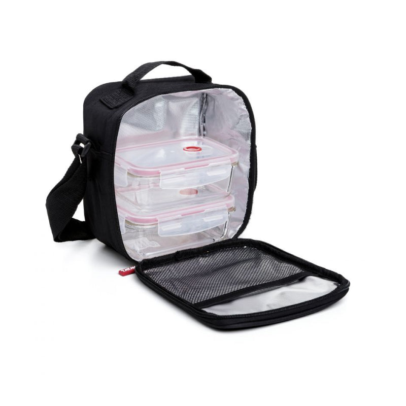 Urban Food Casual Bag With Container Glass Black
