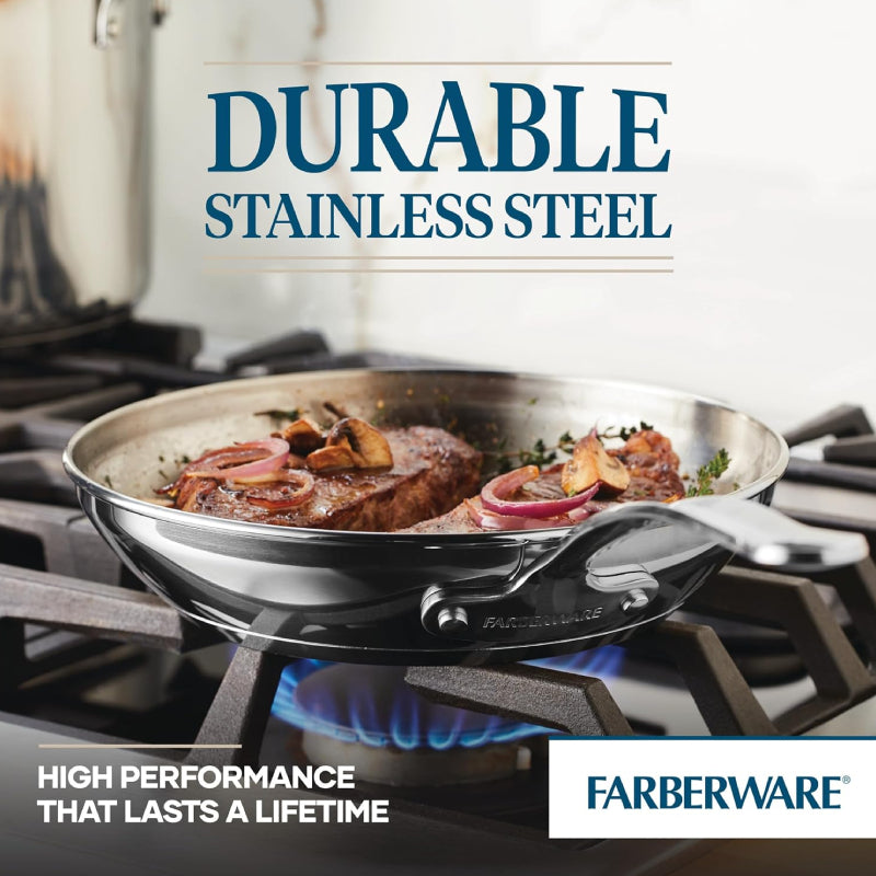 Farberware Millennium Stainless Steel Cookware Pots and Pans (Set of 10pcs)