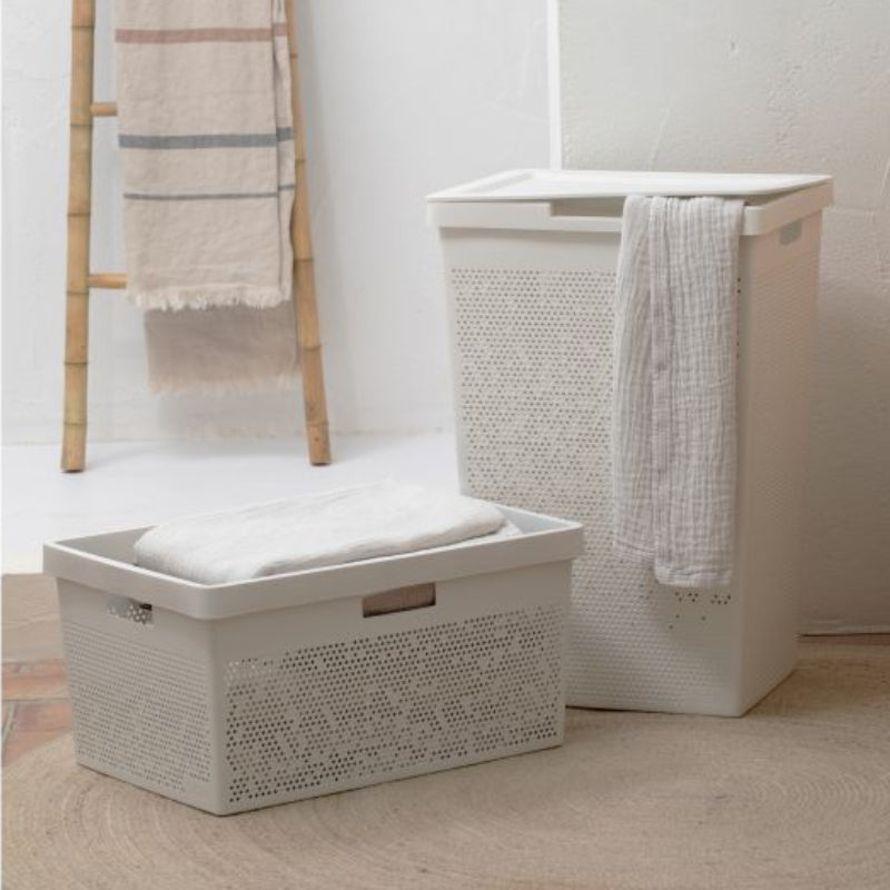 Laundry Basket Bohol Sky White 40L