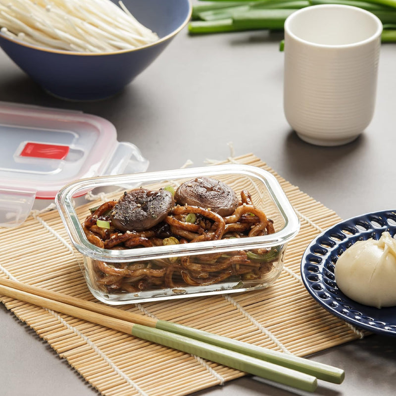 Tatay Hermetic Glass Container 0.37L+1.1L Set of 2pcs