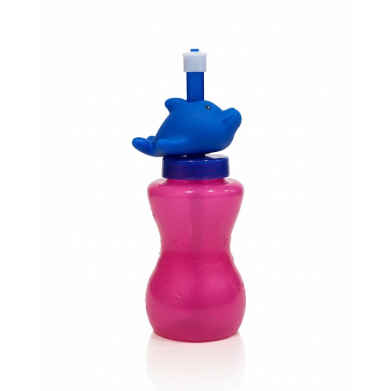 Plastic Kid Water Bottle With Straw 300ml