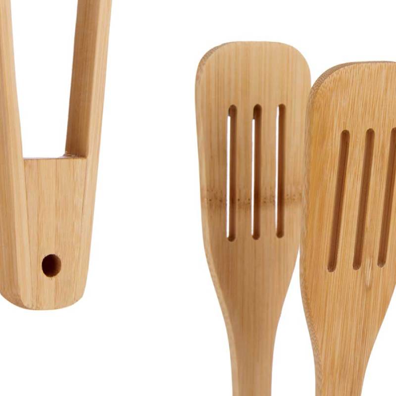 Bamboo Kitchen Tongs Shovels