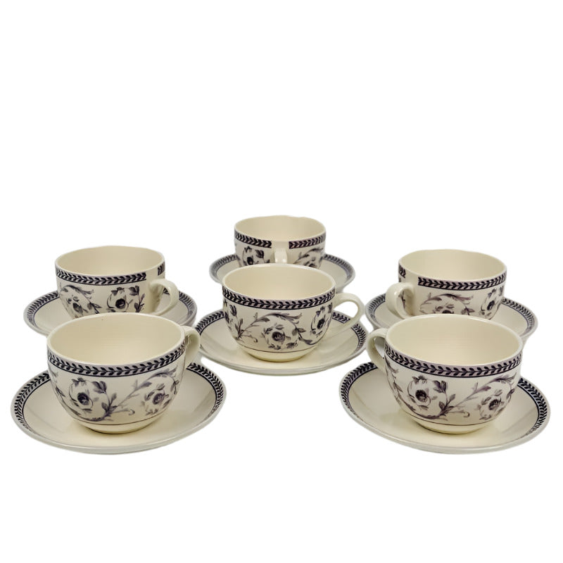 Callista Purple Cup Saucer Set 12pcs