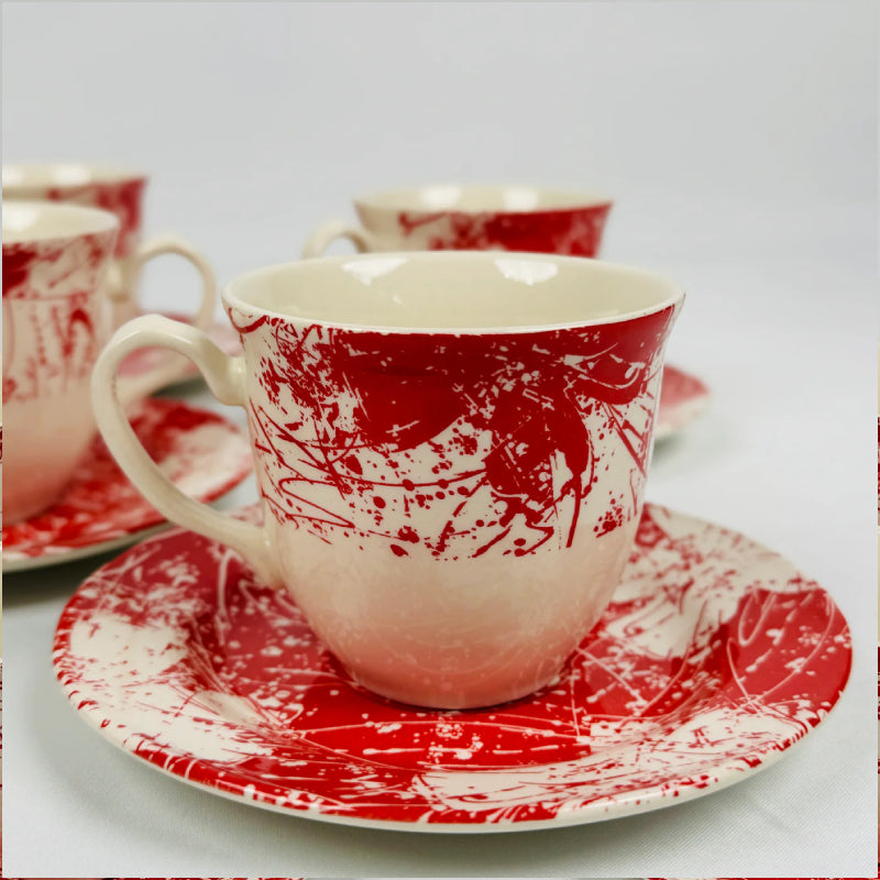 Splatters Pink Tea Set 24pcs