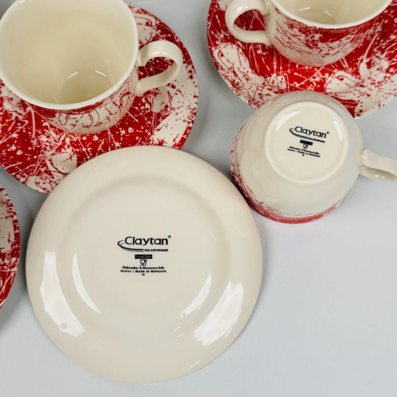 Splatters Pink Tea Set 24pcs