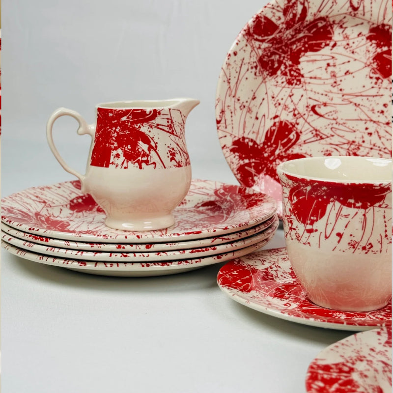 Splatters Pink Tea Set 24pcs