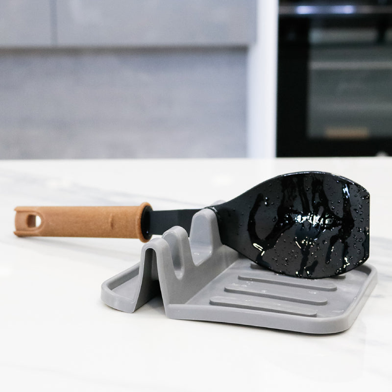 Plastic Spatula Drainer Grey