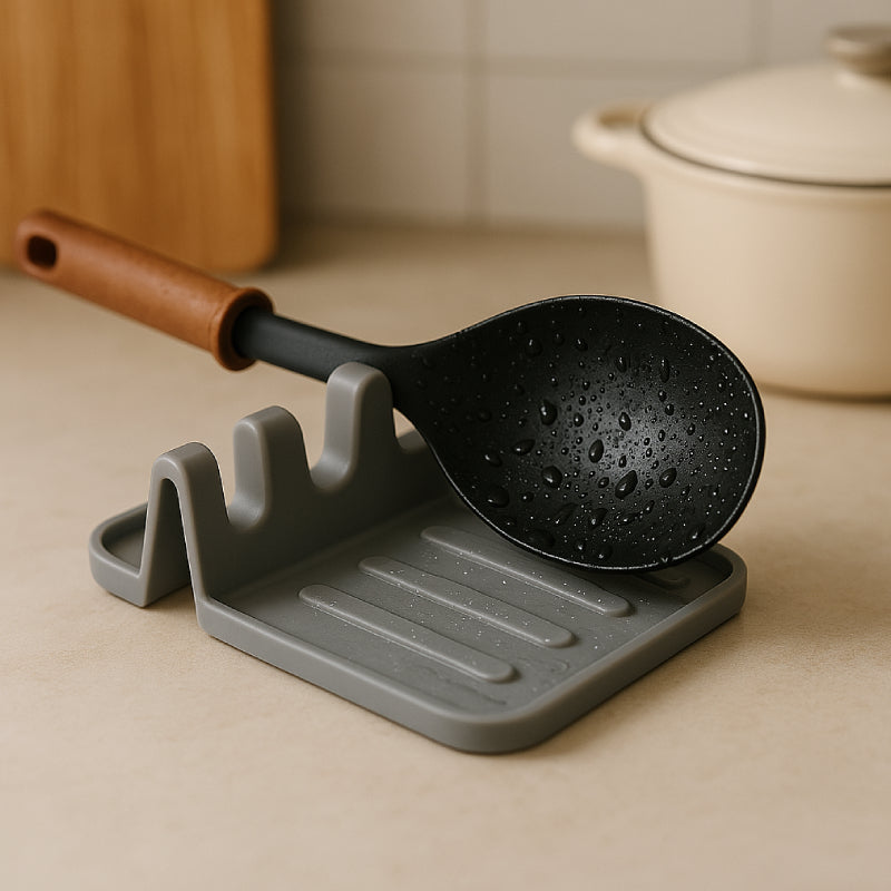 Plastic Spatula Drainer Grey