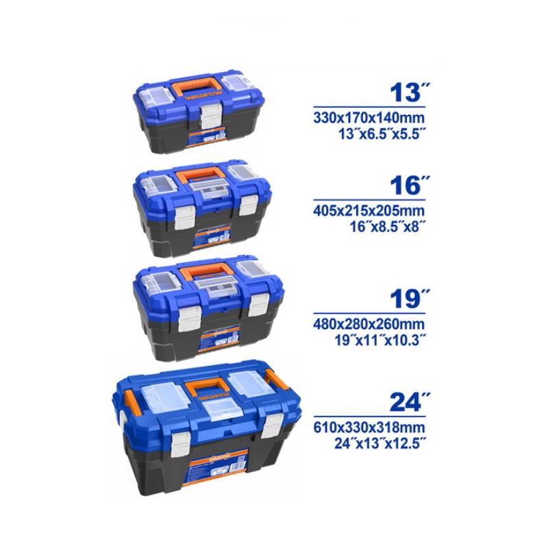 Wadfow Plastic Tool Boxes Set 4pcs