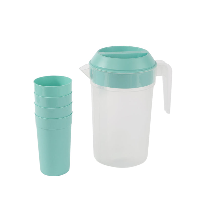 Serving Jug 2L With 4 Water Glass Plastic