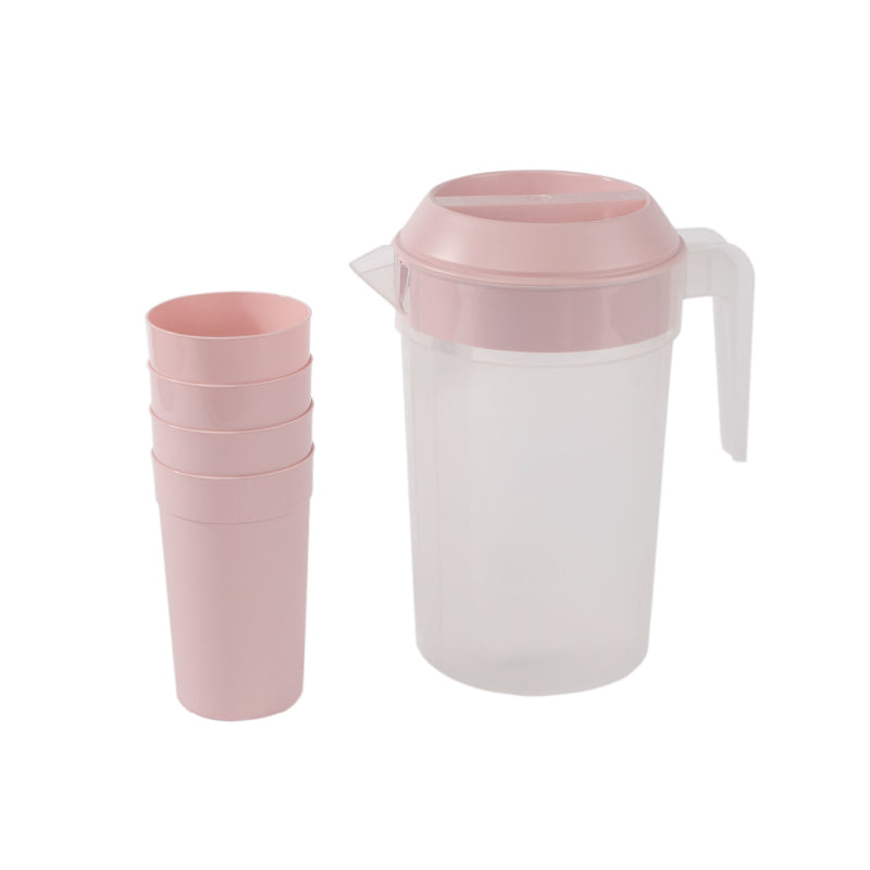 Serving Jug 2L With 4 Water Glass Plastic