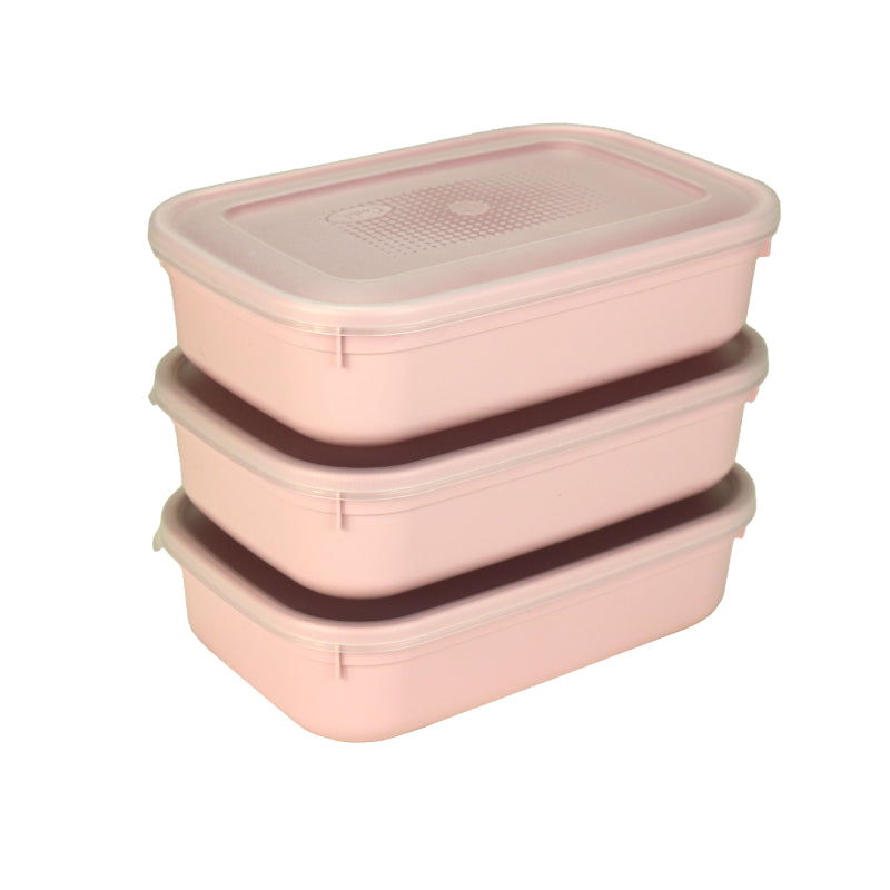 Plastic Storage Container 0.8L (Set of 3)