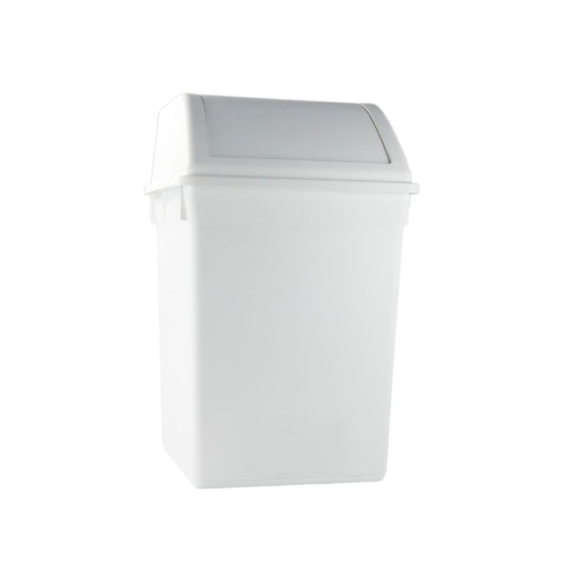 Swing Top Plastic Trash Can 32L