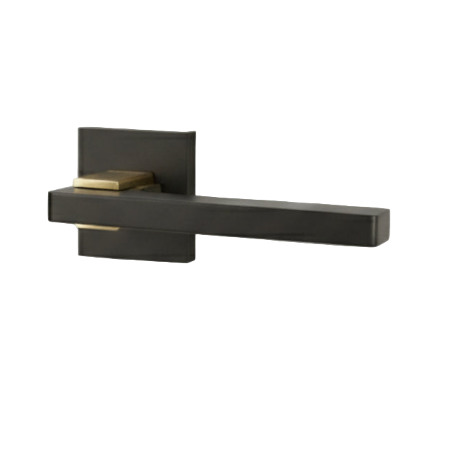Door Handle On Rose Black