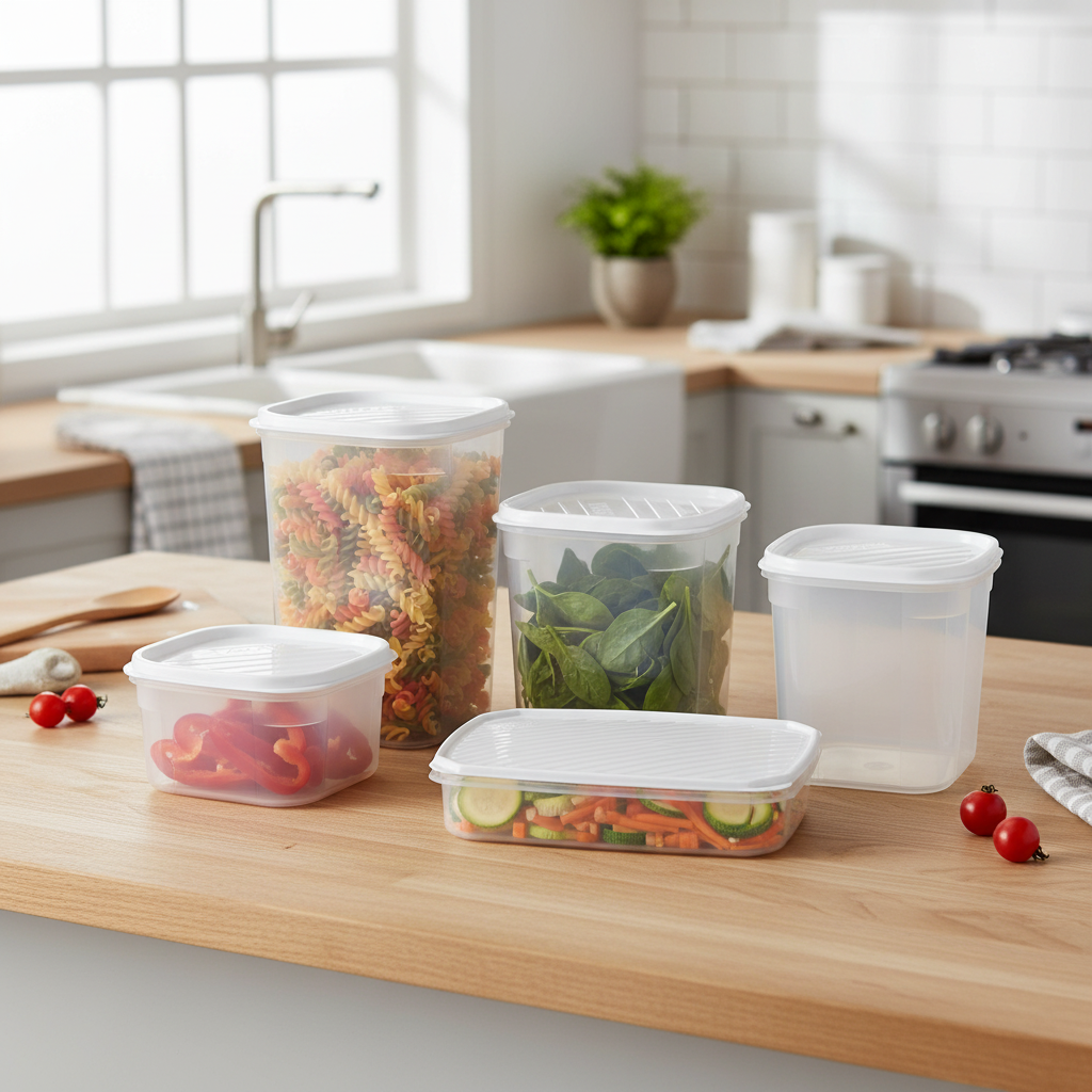 Food Container Top Flex White Combo (Set of 4)