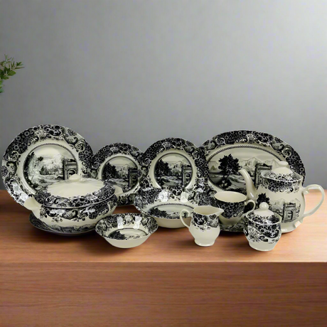 Rome Grey Dinner Set 85pcs
