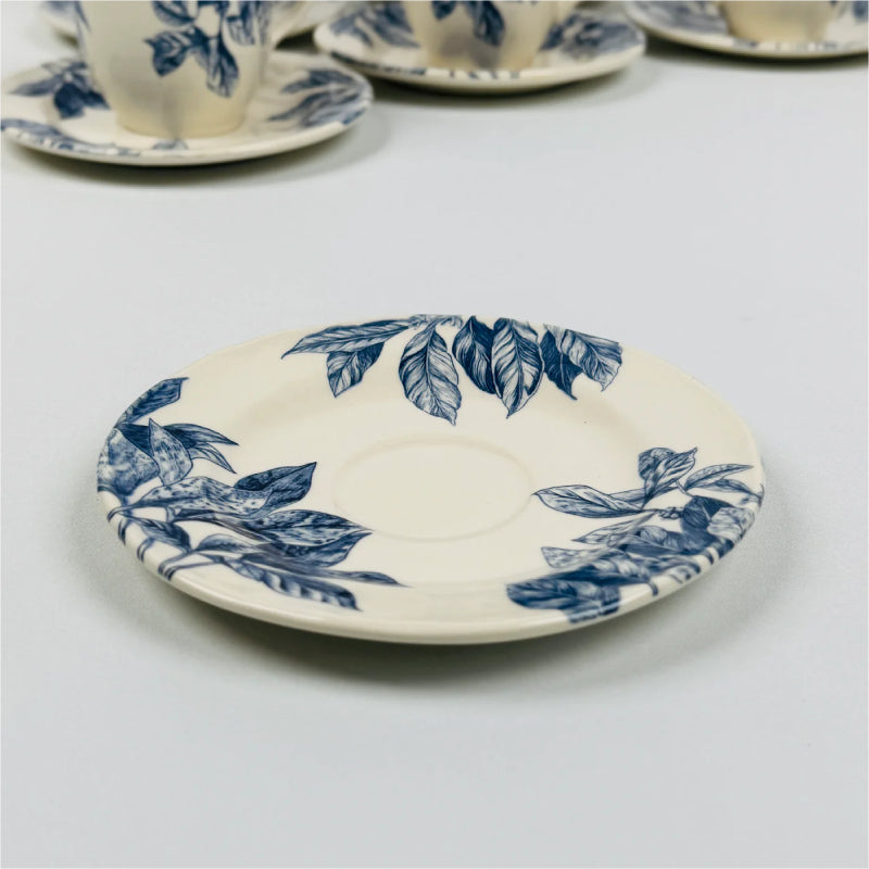 Botanical Leaf Blue Tea Set 24pcs