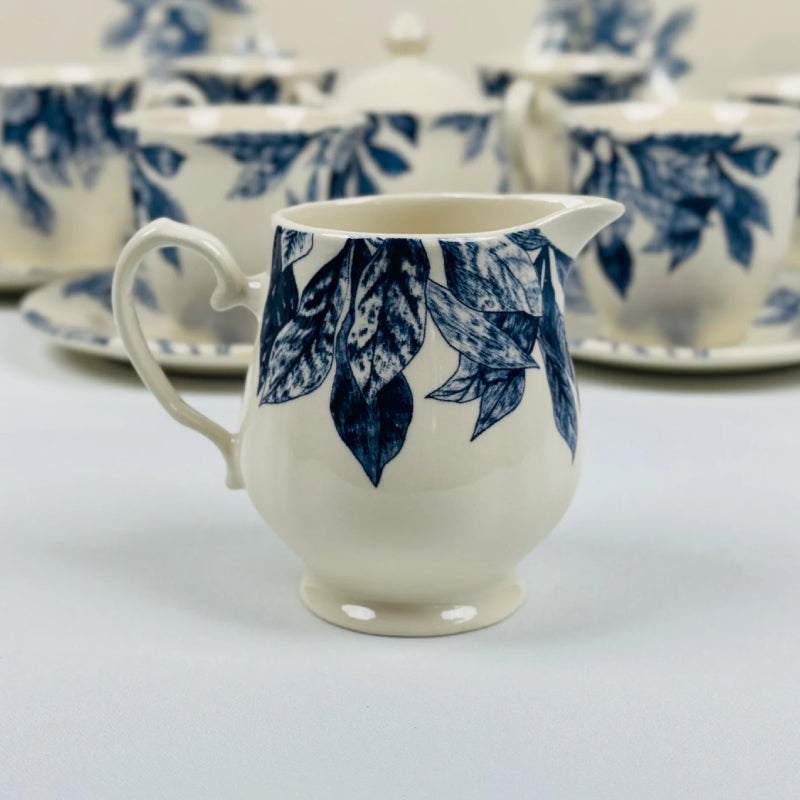Botanical Leaf Blue Tea Set 24pcs