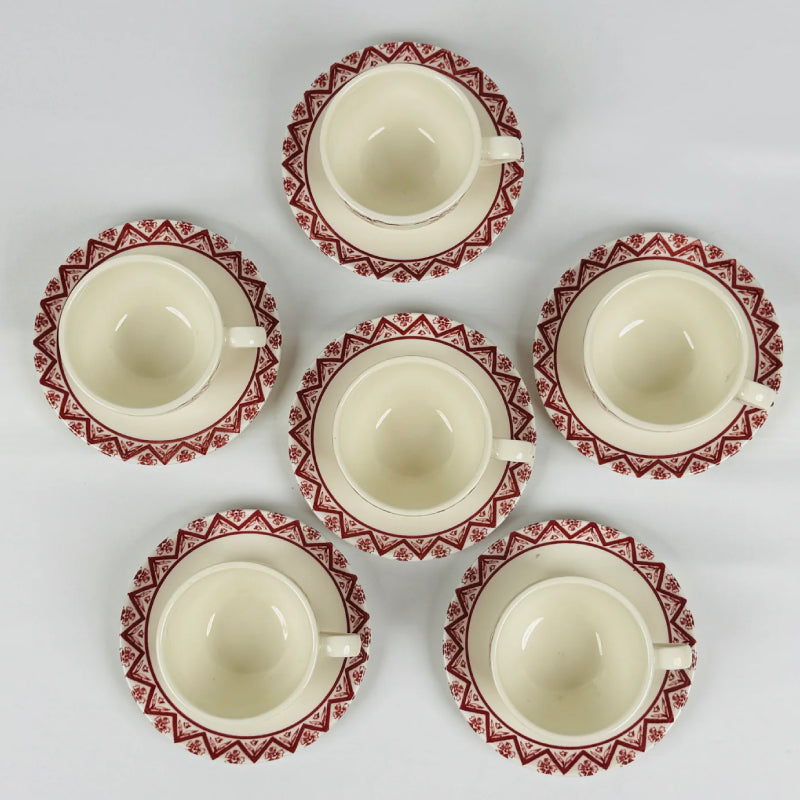 Lagny Pink Cup Saucer Set 12pcs