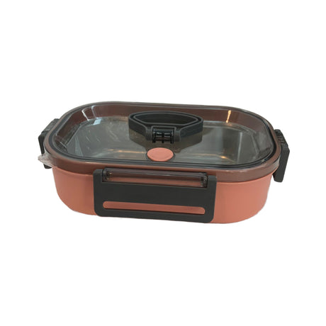 2 Compartment Insulated Lunch Box Stainless Steel