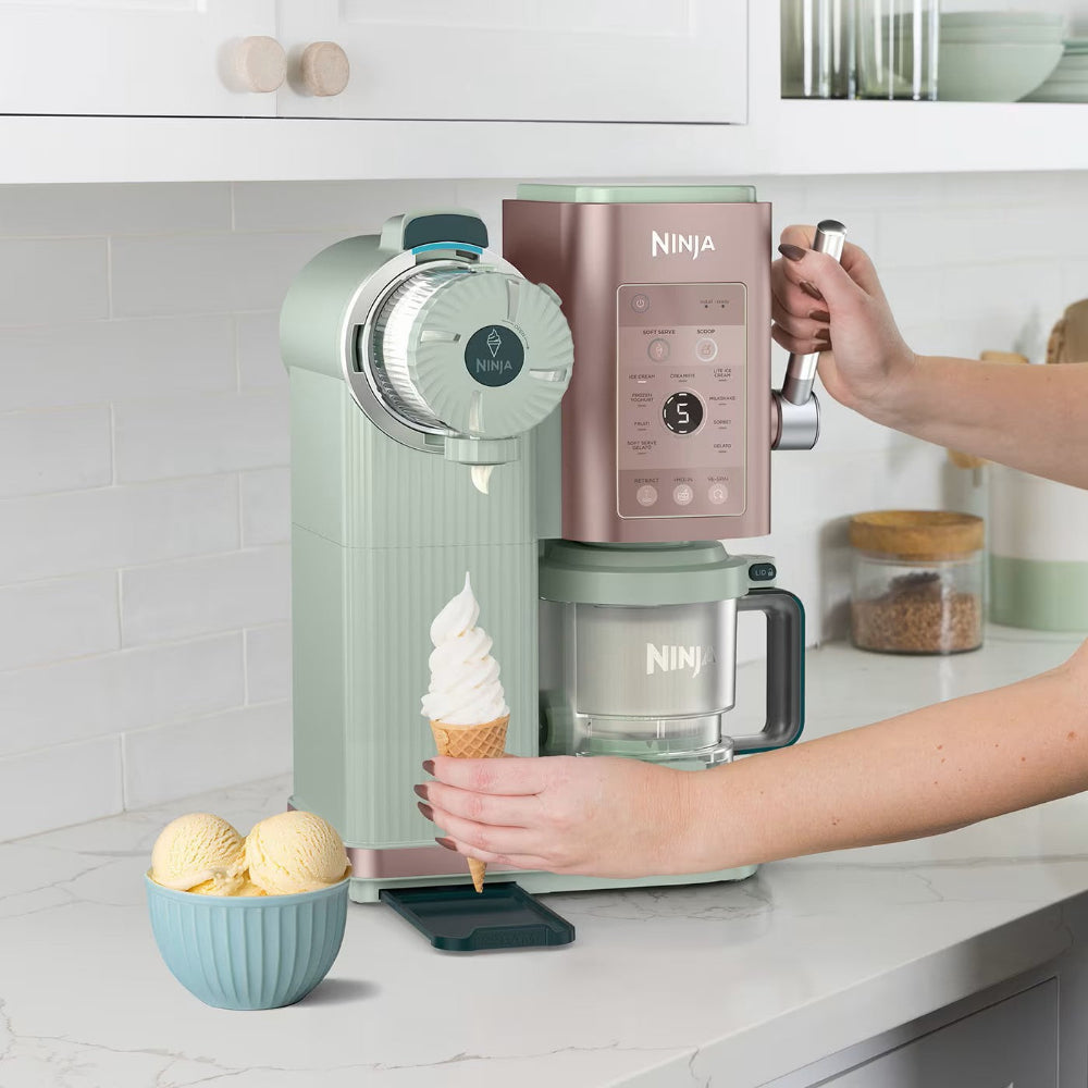 Ninja CREAMi Scoop & Swirl Ice Cream & Soft Serve Maker Strawberry Matcha