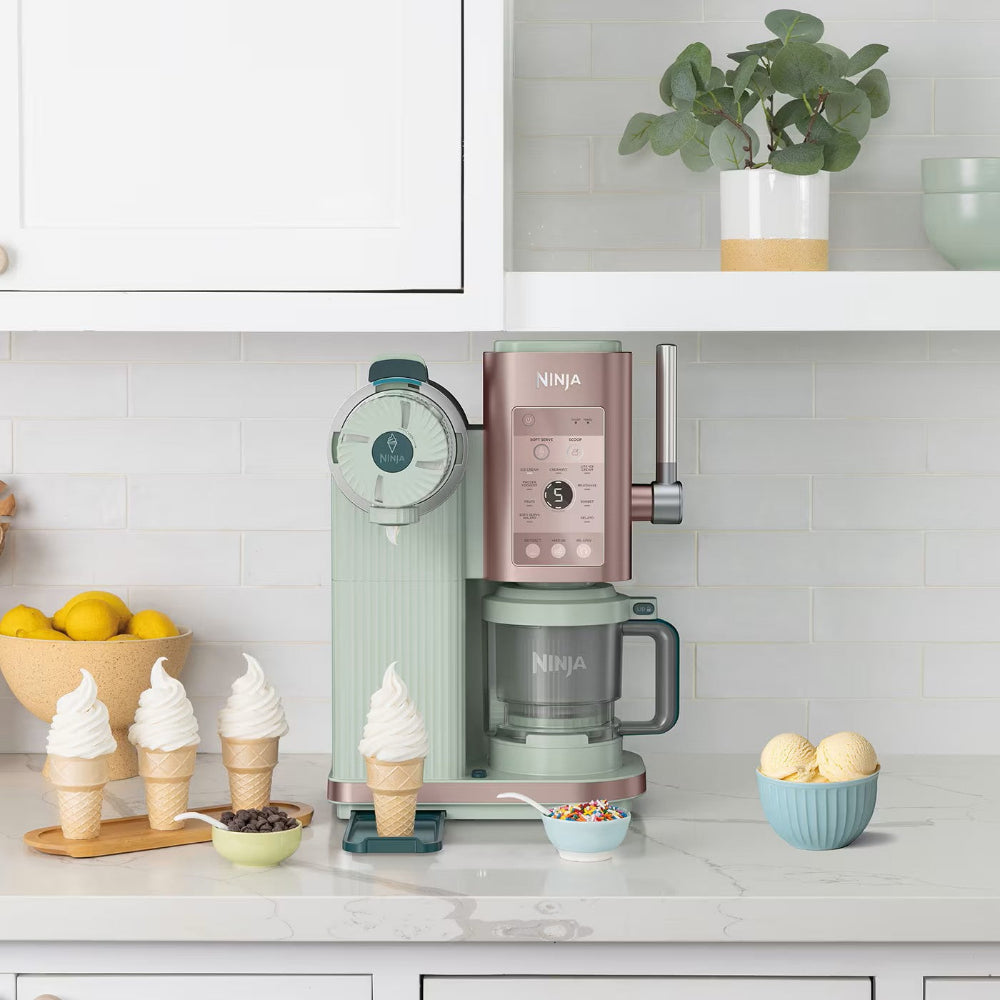 Ninja CREAMi Scoop & Swirl Ice Cream & Soft Serve Maker Strawberry Matcha