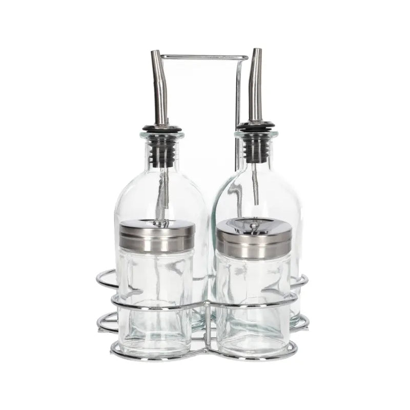 Oil & Vinegar/ Salt & Pepper Dispenser Stand 5pcs