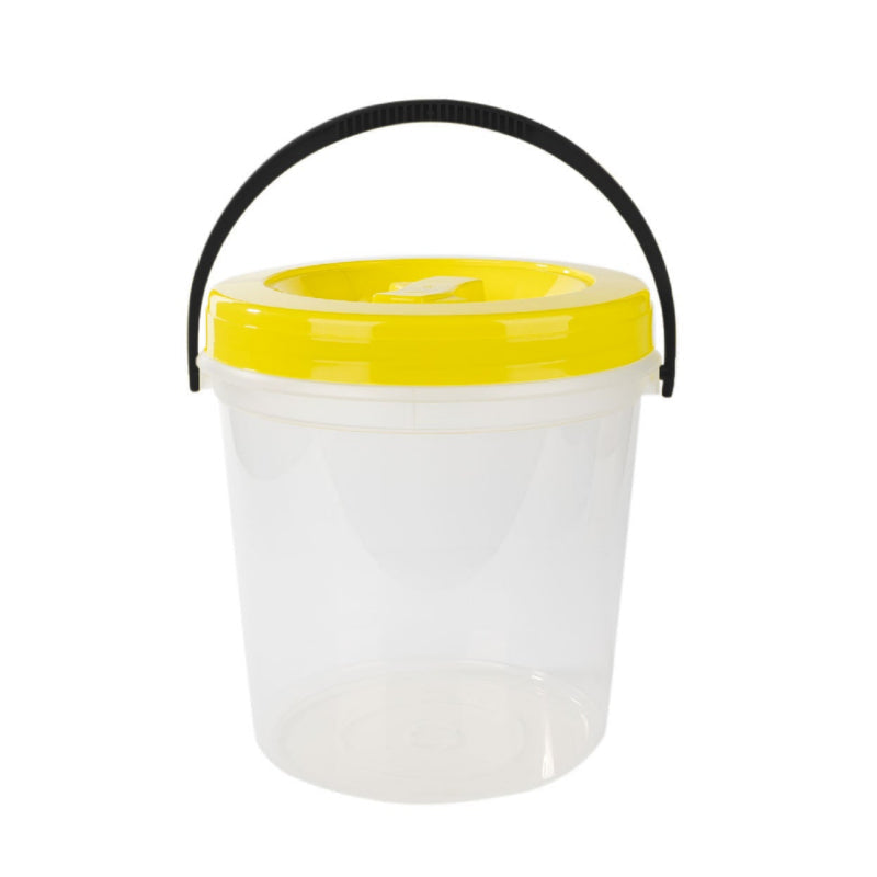 Oliver Plastic Bucket 12L White & Yellow