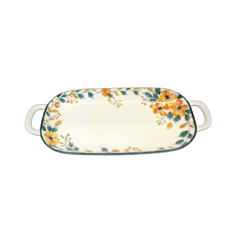 Oval Plate Wit Handle 14"
