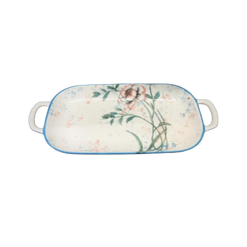 Oval Plate With Handle 14"