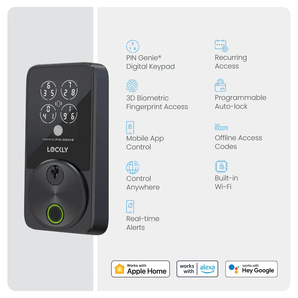 Lockly Secure Pro Zeno Series Fingerprint Deadbolt