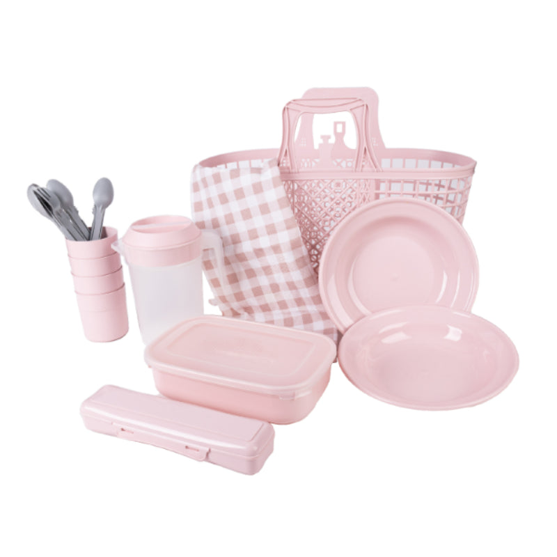 Picnic Sets With Camping Basket Plastic