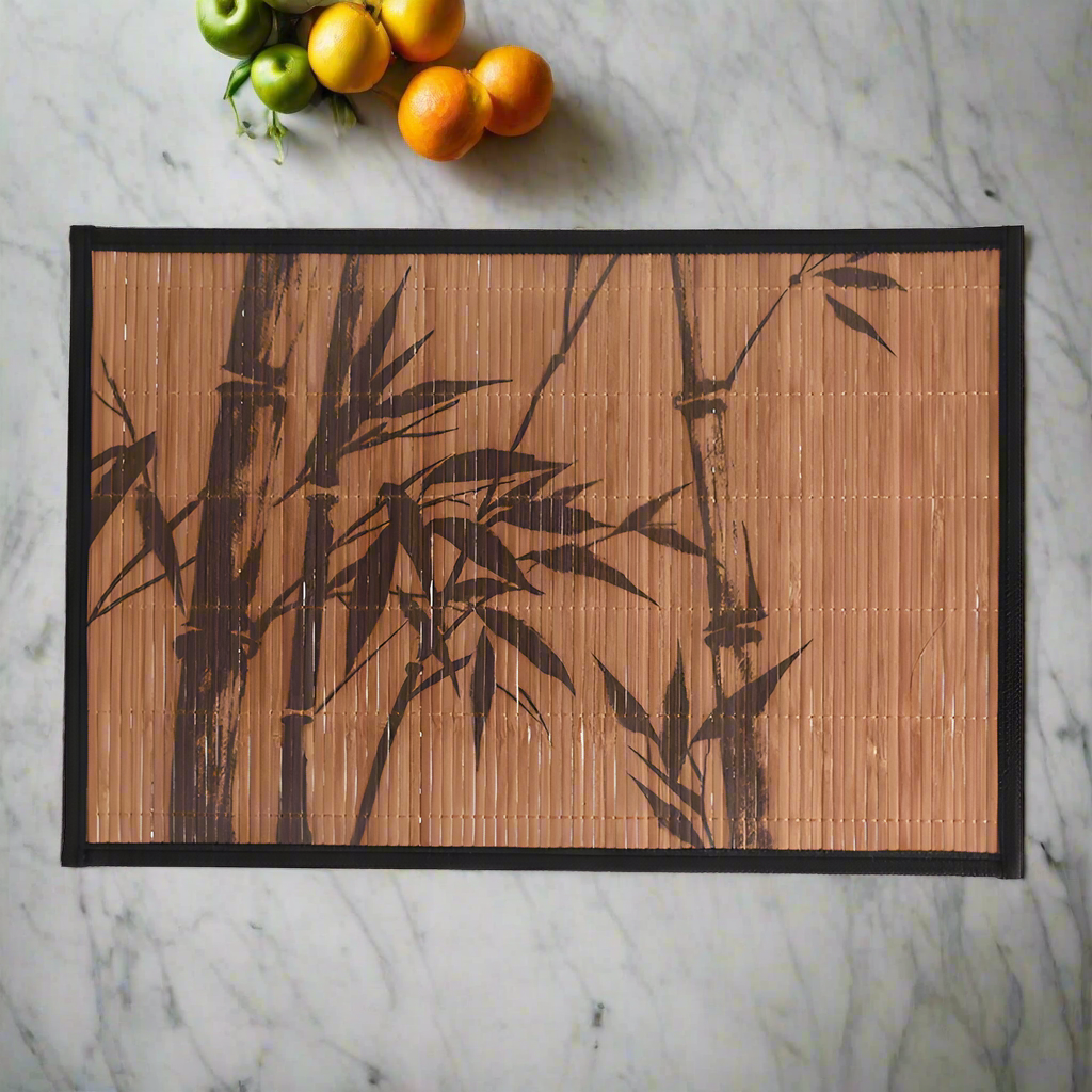 Placemat Bamboo With Black Rim
