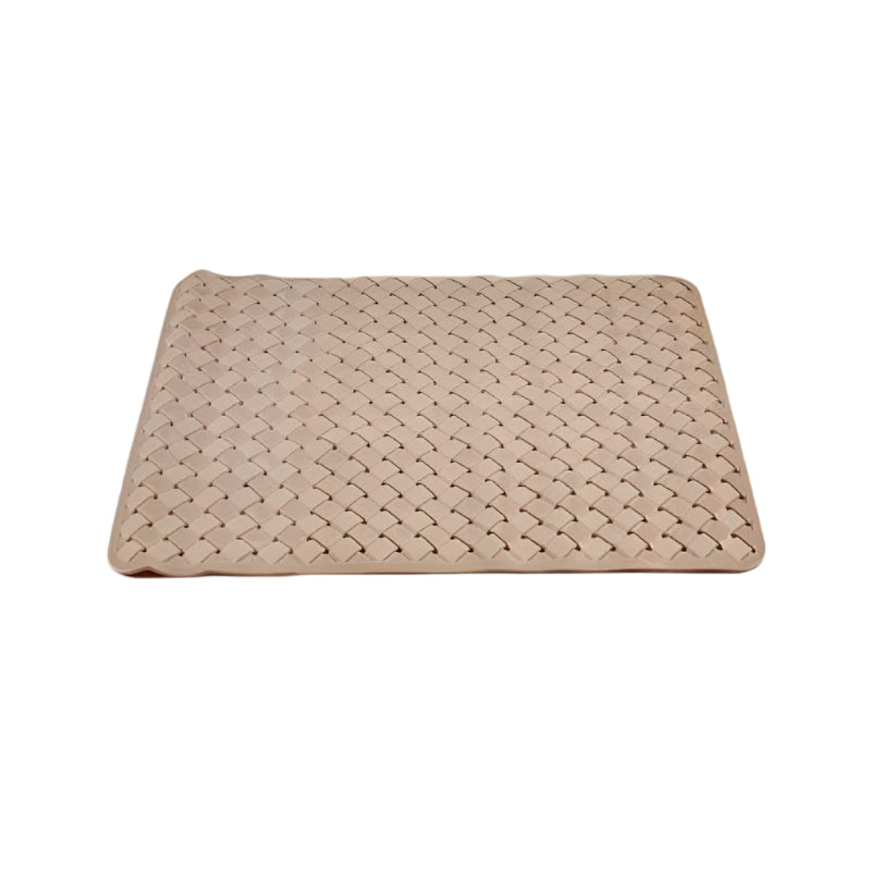 Plaited Square PVC Carpet Beige