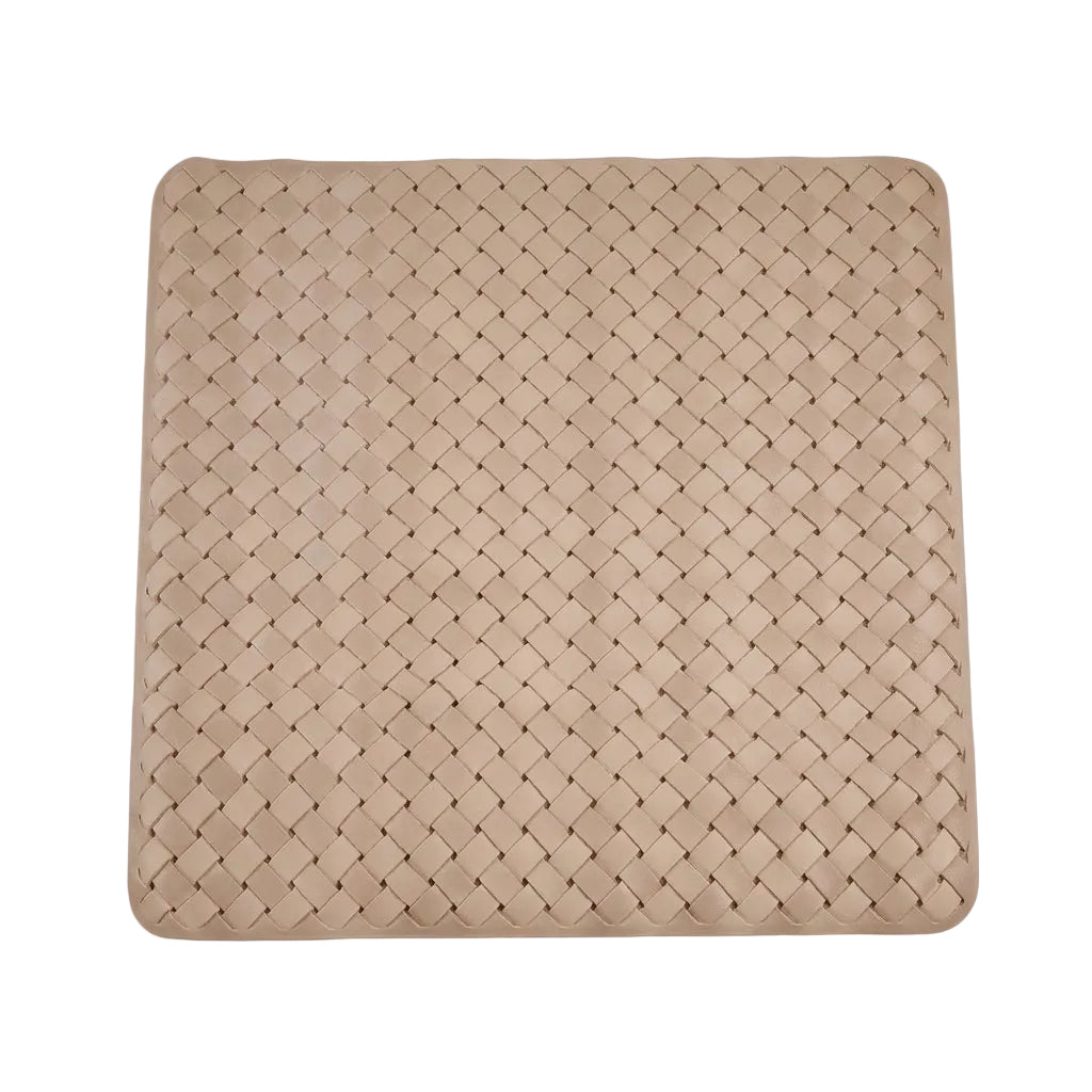 Plaited Square PVC Carpet Beige