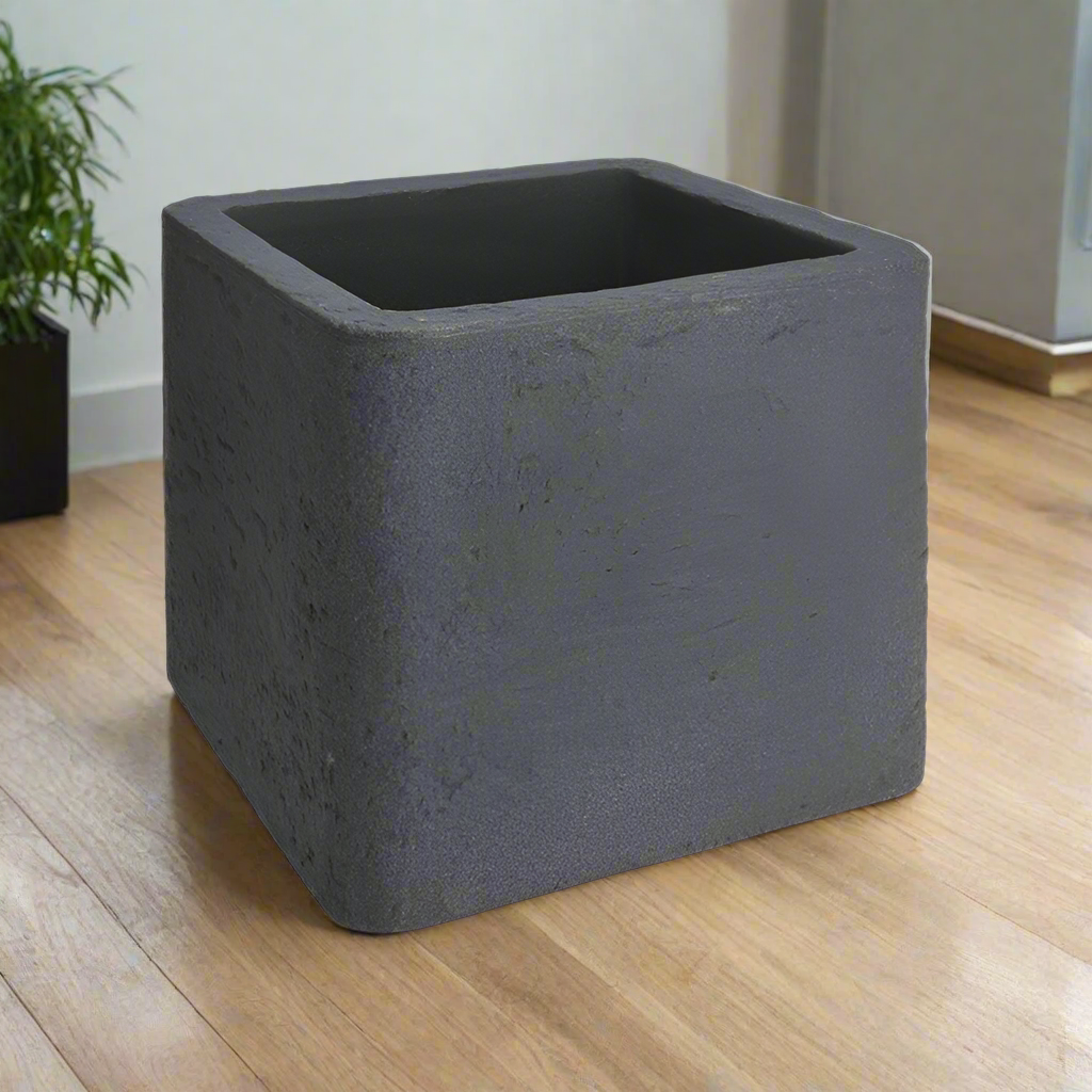Planter Stone Square Light Grey