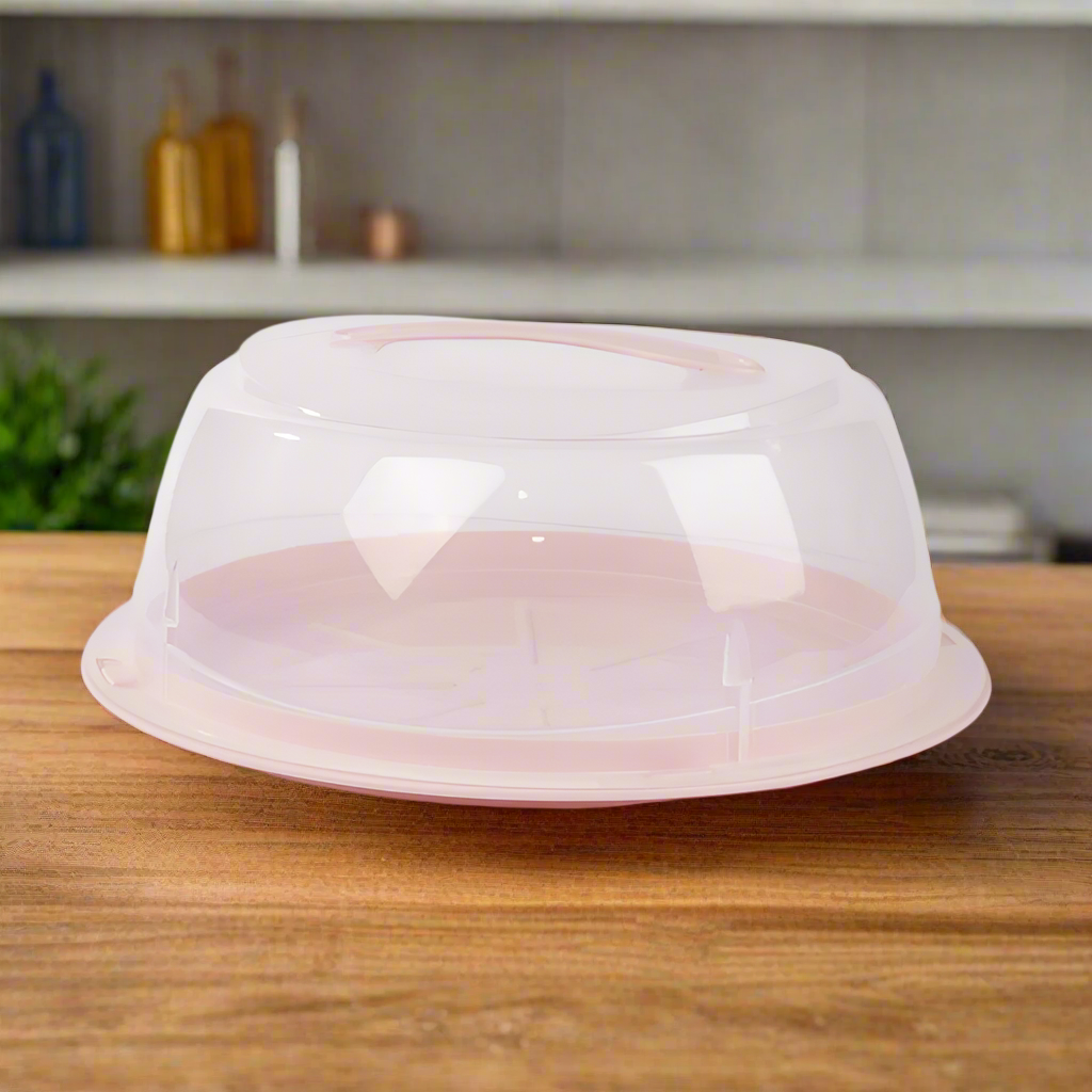 Plastic Cake Dish Round With Lid
