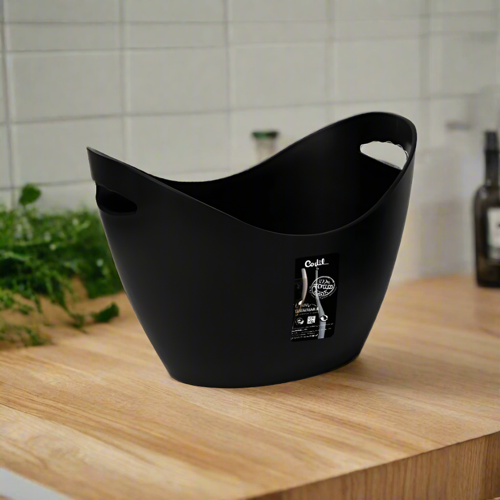 Plastic Ice Bucket 7L Black