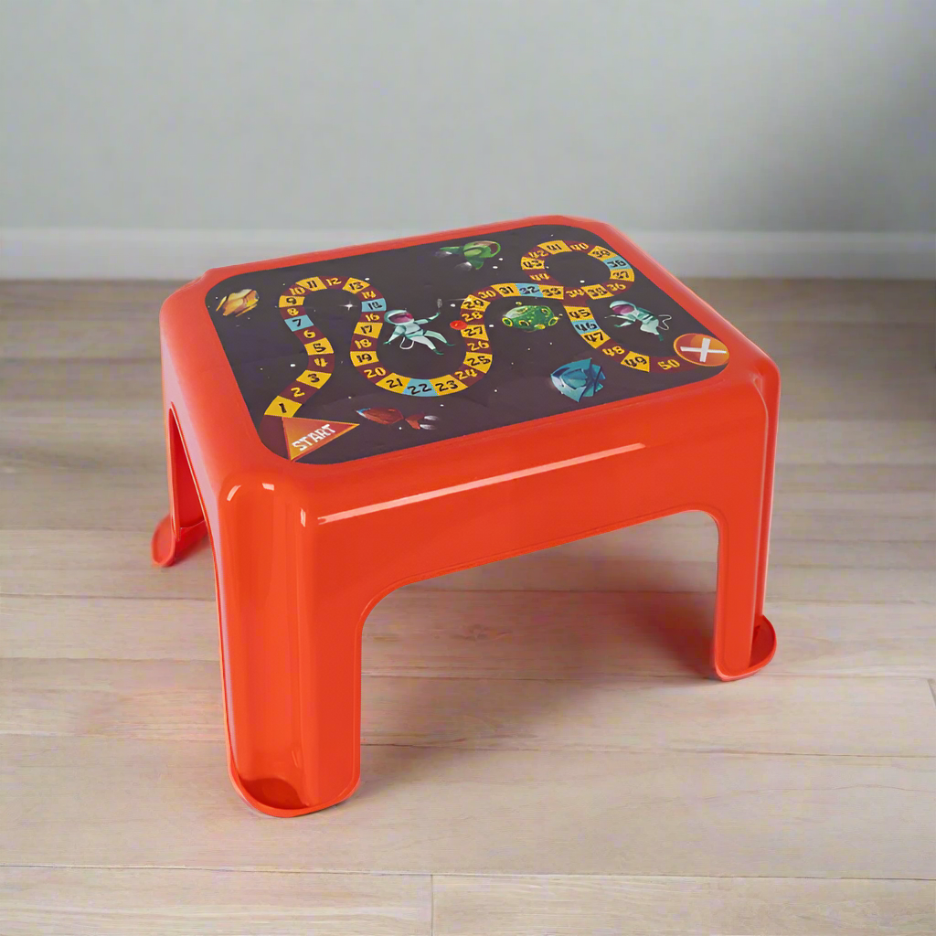 Patterned Plastic Kids Step Stool