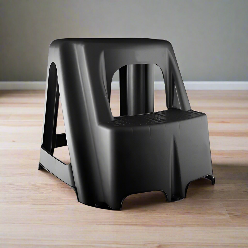 Plastic Step Stool Black
