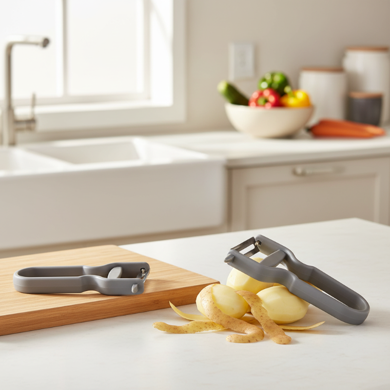Plastic Potato Peeler Grey 2pcs