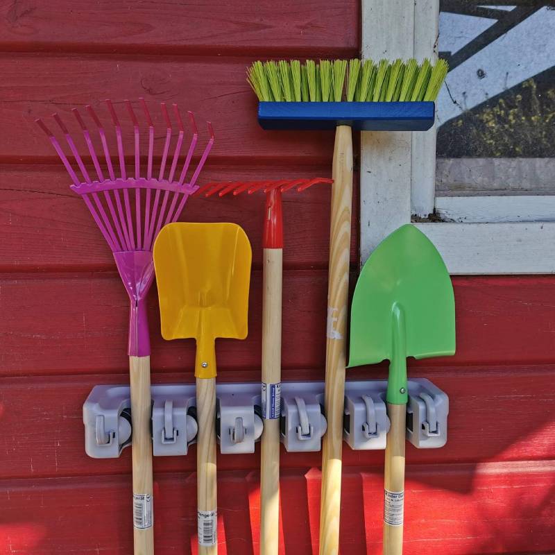 Plastic Rack Hook Cleaning Items White