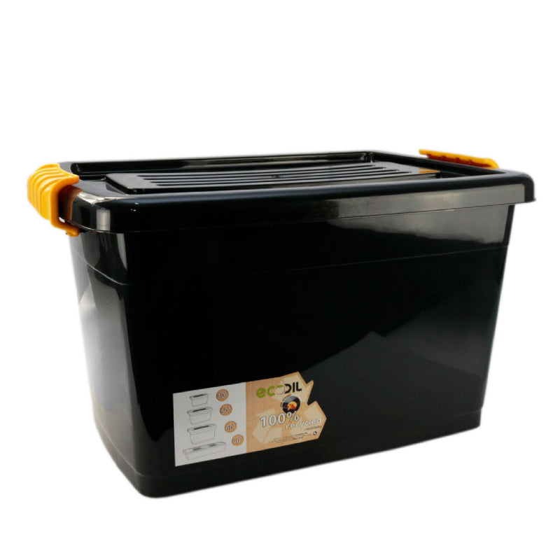 Plastic Storage Box 60L Black