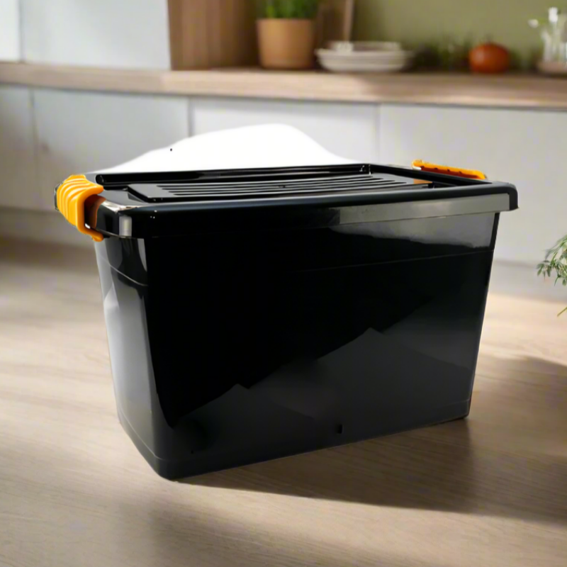 Plastic Storage Box 60Ltr Black