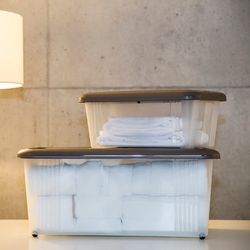 Plastic Storage Box With Lid 40L