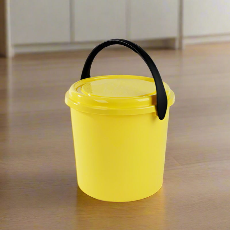 Plastic Storage Bucket Yellow 9Ltr