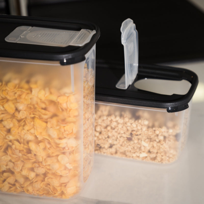 Plastic Storage Container 1.7L White & Grey