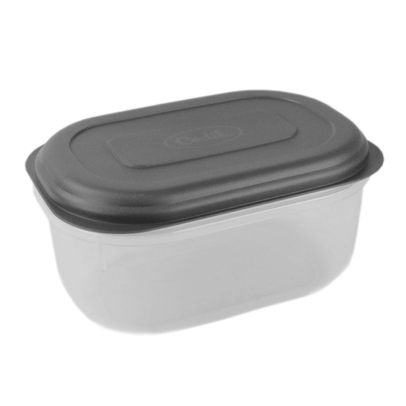 Plastic Storage Container With Lid 2.6L White & Grey